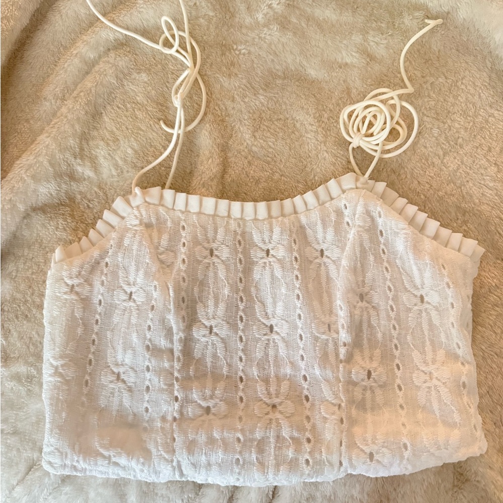 SHEIN White Lace Women’s Top size S